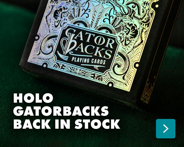 A holographic edition of David Blaine's Gatorback Playing Cards produced in collaboration with Bicycle Cards.