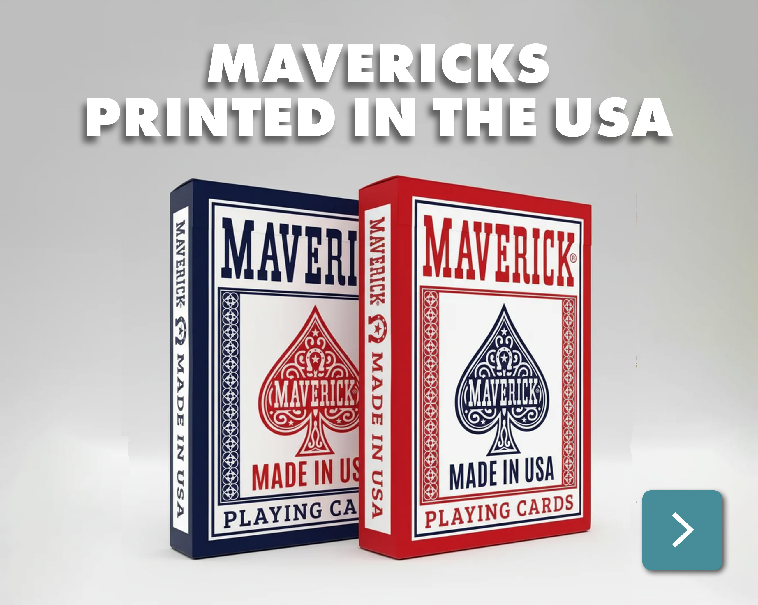 Maverick Playing Cards printed in the US