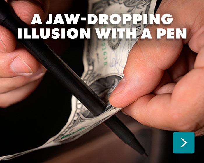 Pierced lets you stab a borrowed bill with a pen and then return the bill unharmed.