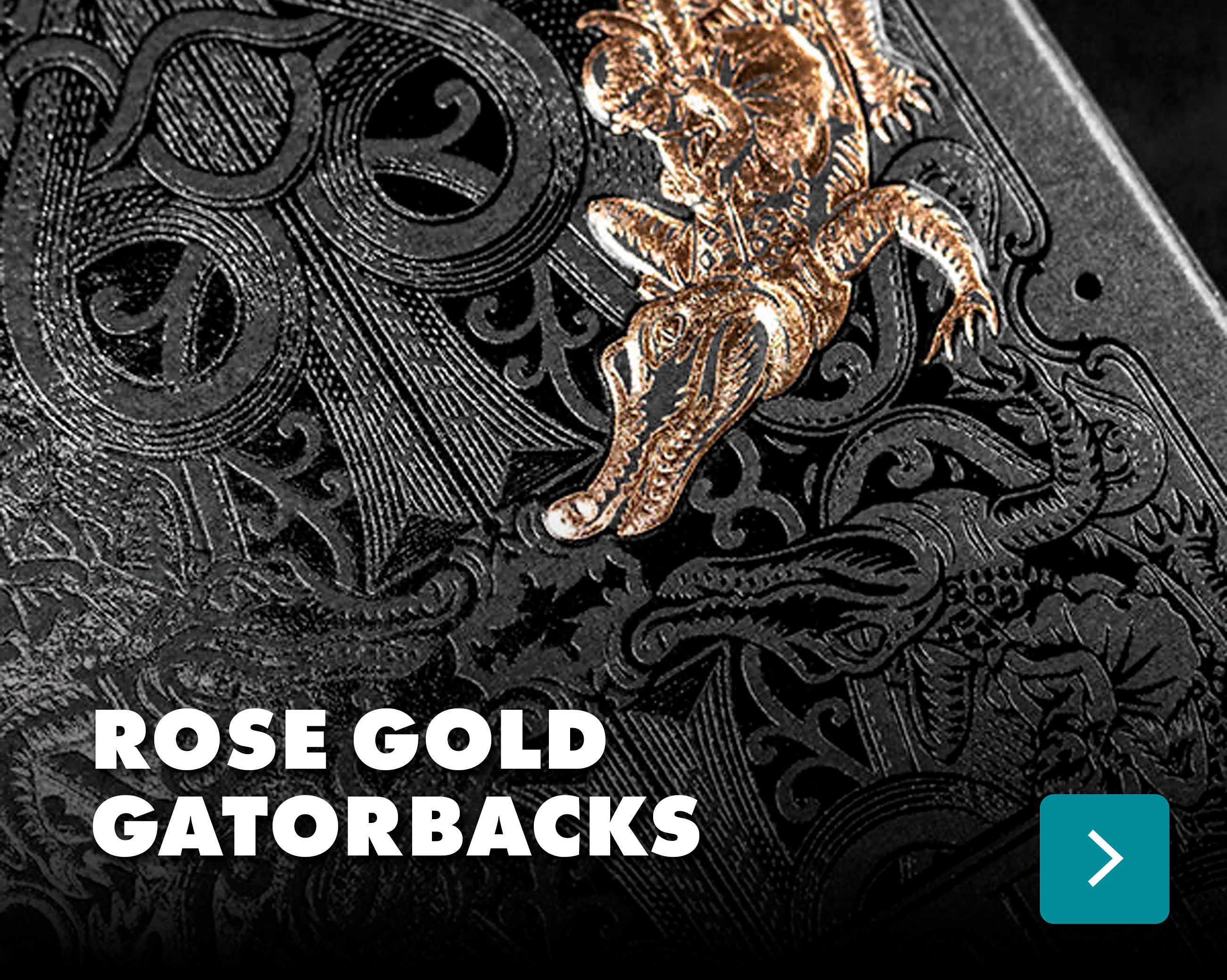 Rose Gold Gatorbacks Playing Cards by David Blaine