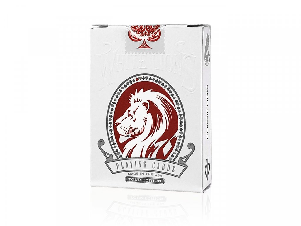 White Lions Tour Edition Red Playing Cards by David Blaine