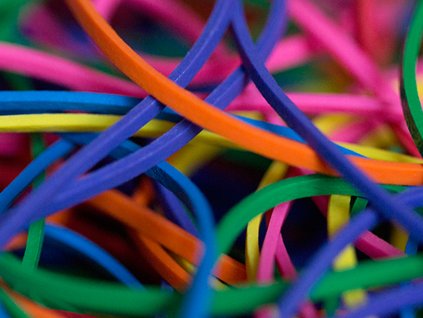 Joe Rindfleisch Rainbow Rubber Bands Size 16