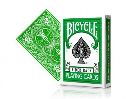 Bicycle Rider Back Green Playing Cards