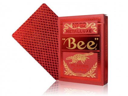 Bee Metalluxe Red Playing Cards