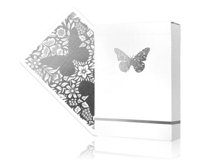 Butterfly Playing Cards Workers Edition Silver