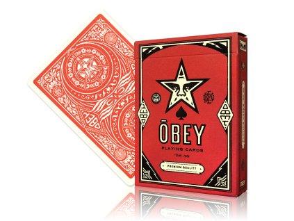 Obey Red Edition Playing Cards by theory11