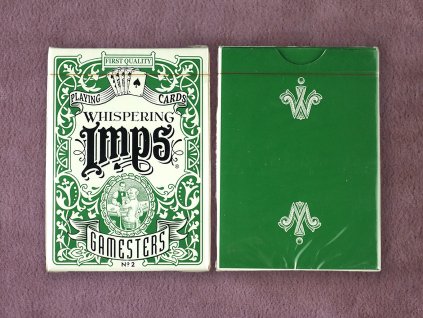 Whispering Imps Gamesters Green Playing Cards