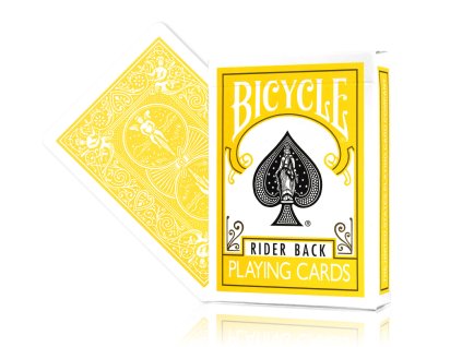 Bicycle Rider Back Yellow Playing Cards