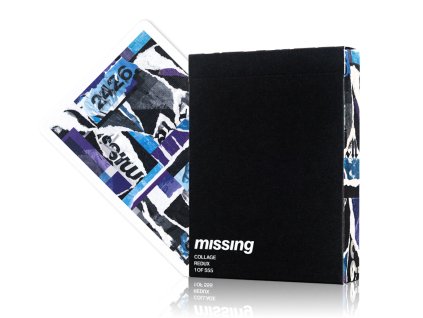 Missing Collage Redux Playing Cards