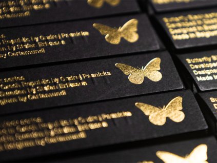 Butterfly Playing Cards Black & Gold Marked "Seconds"