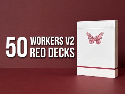 Butterfly Playing Cards Workers Edition V2 (50 Red Decks)