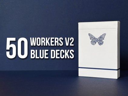 Butterfly Playing Cards Workers Edition V2 (50 Blue Decks)