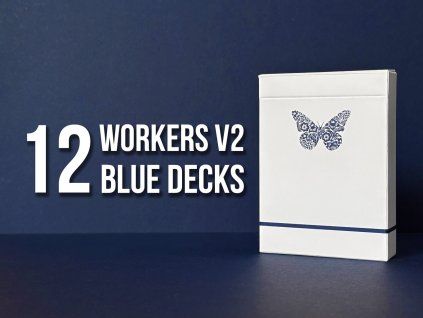 Butterfly Playing Cards Workers Edition V2 (12 Blue Decks)