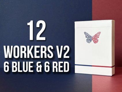 Butterfly Playing Cards Workers Edition V2 (6 Blue and 6 Red Decks)