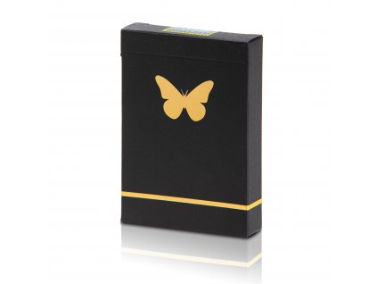 Butterfly Playing Cards Black & Gold Tuck Case