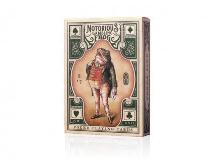 Notorious Gambling Frog Green Playing Cards by Stockholm17