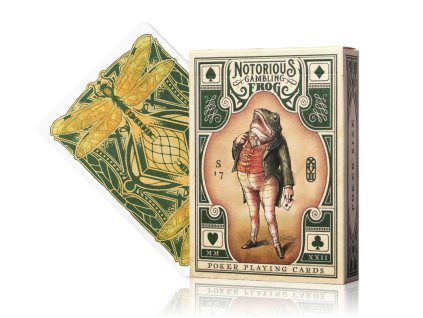 Notorious Gambling Frog Green Playing Cards by Stockholm17