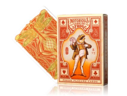 Notorious Gambling Frog Orange Playing Cards by Stockholm17