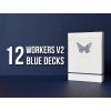 Butterfly Playing Cards Workers Edition V2 (12 Blue Decks)