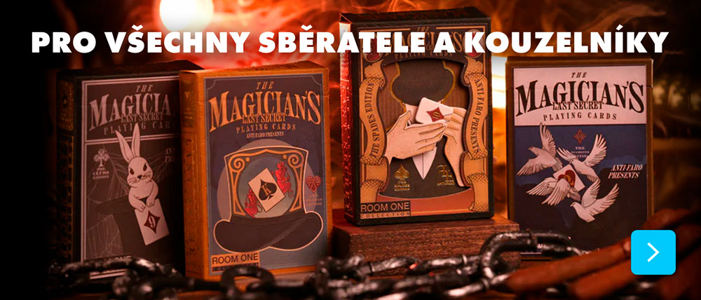 Room One se svou karetní sérií The Magician's Last Secret Playing Cards potěší všechny karetní sběratele a kouzelníky.