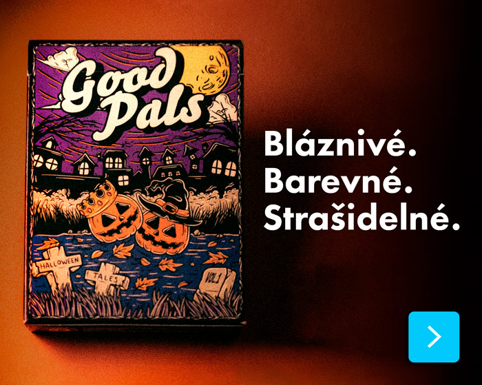 Velice limitované halloweenské karty Good Pals Halloween Tales Playing Cards.