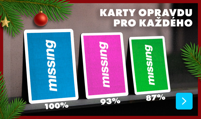 Karty Missing Base Foil nesou výraznou fólii. Tyto cardistry karty si můžete zakoupit ve třech různých velikostech.