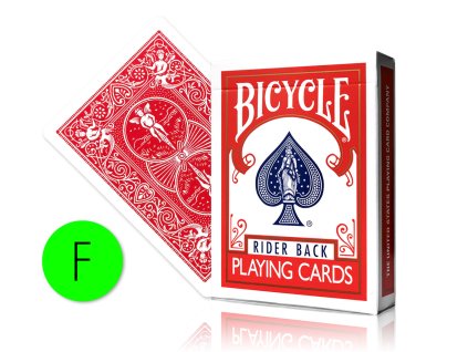 Marked Bicycle Rider Backs Playing Cards 2nd Ed. Red One-Way Force Deck