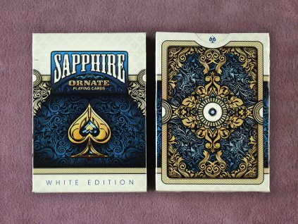 Ornate White Edition Sapphire Playing Cards