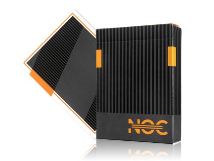 NOC 3000X3 Black/Orange Playing Cards