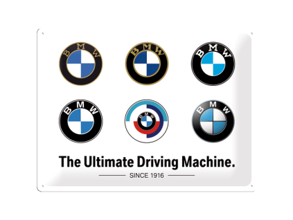 Fémtábla: BMW (Logo Evolution) - 40x30 cm