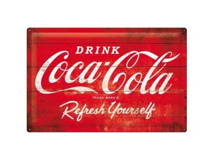 Fémtábla - Coca-Cola - Logo Red Refresh Yourself