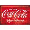 Fémtábla - Coca-Cola - Logo Red Refresh Yourself