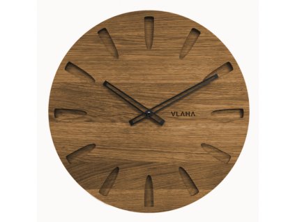 Designove nastenne dubove hodiny VLAHA GRAND cerna buydesign