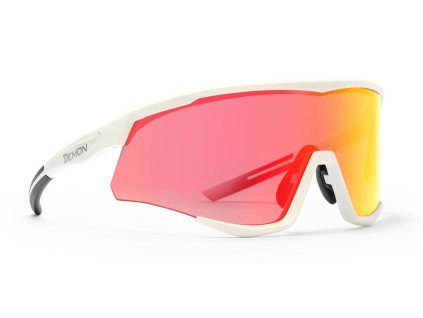 road bike sunglasses mirrored lens white frame wallone model