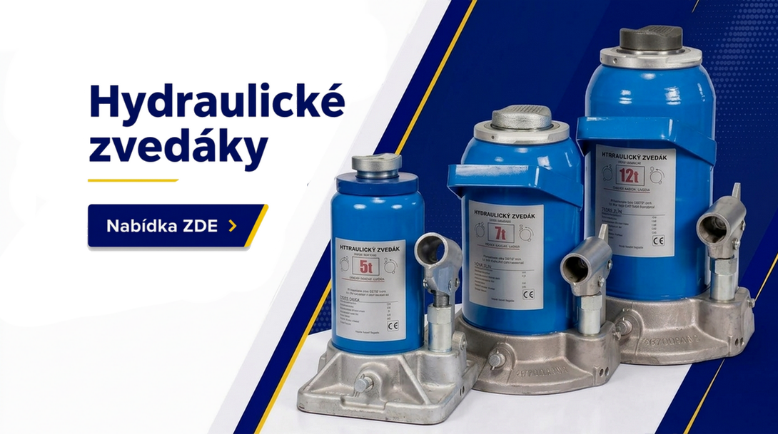 Hydraulické lahvové zvedáky BVM pro zvedání vozidel při opravách a údržbě – prohlédněte si nabídku vybavení do garáže i dílny