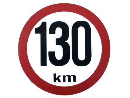 Nálepka omezená rychost 130 Km