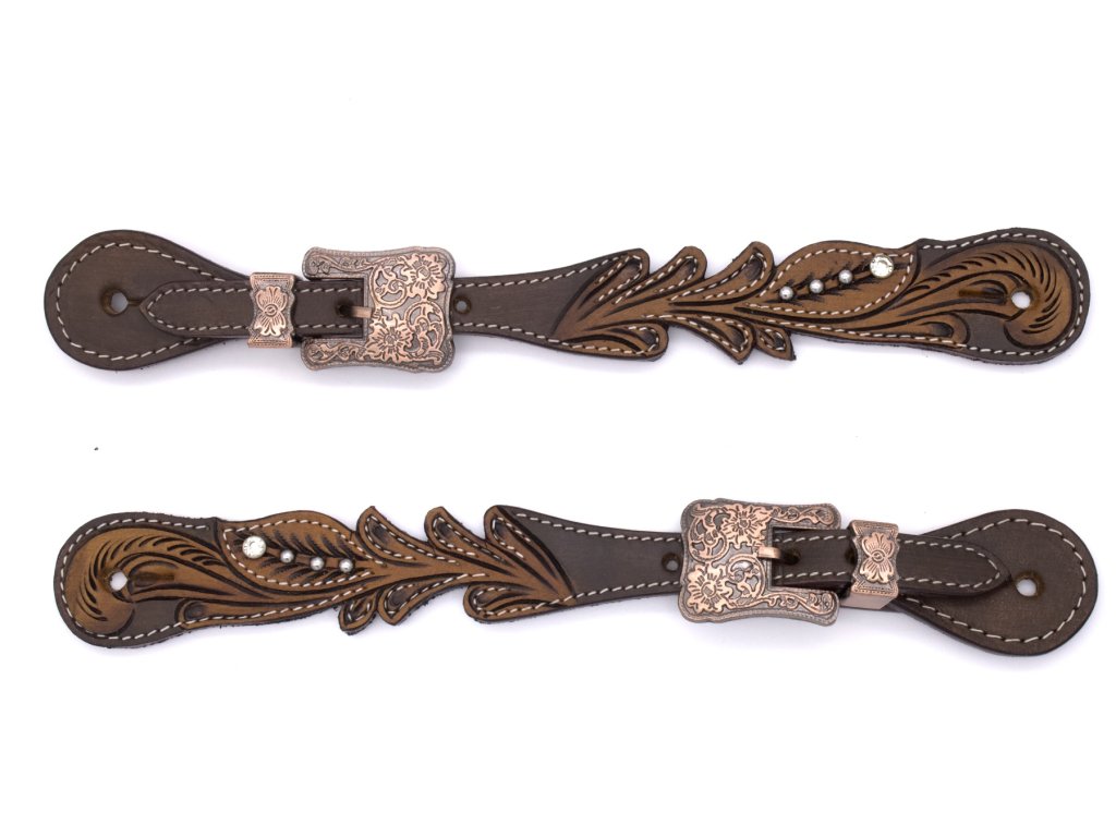 vintage look western sporenriemen sw11780