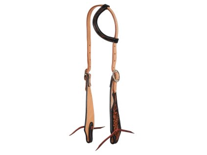 0044880 one ear western bridle dark floral tooling plh01035