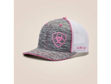 ariat offset shield logo trucker cap