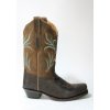 oldwest 18010e pueblo brown truffle foot with brown pull up shaft 2