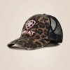 ariat ladies embossed logo cheetah print cap