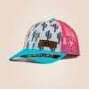 ariat girls cactus print cap