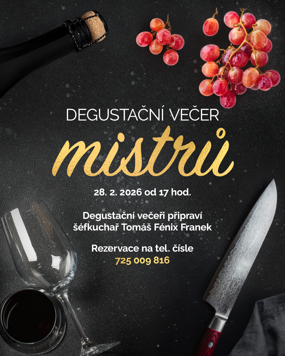 Zveme vás na Degustační večer mistrů