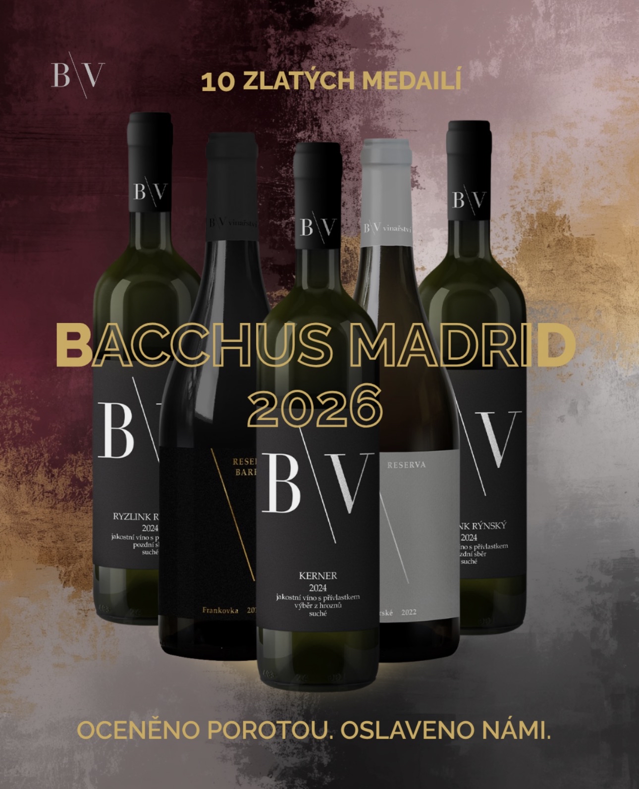 Naše vášeň pro víno boduje: 10 zlatých medailí v Madridu