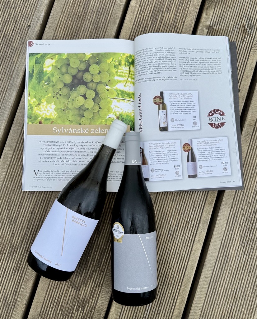 Sylvánské Zelené Reserva and Barrique Awarded in the Grand Test by Wine & Degustation