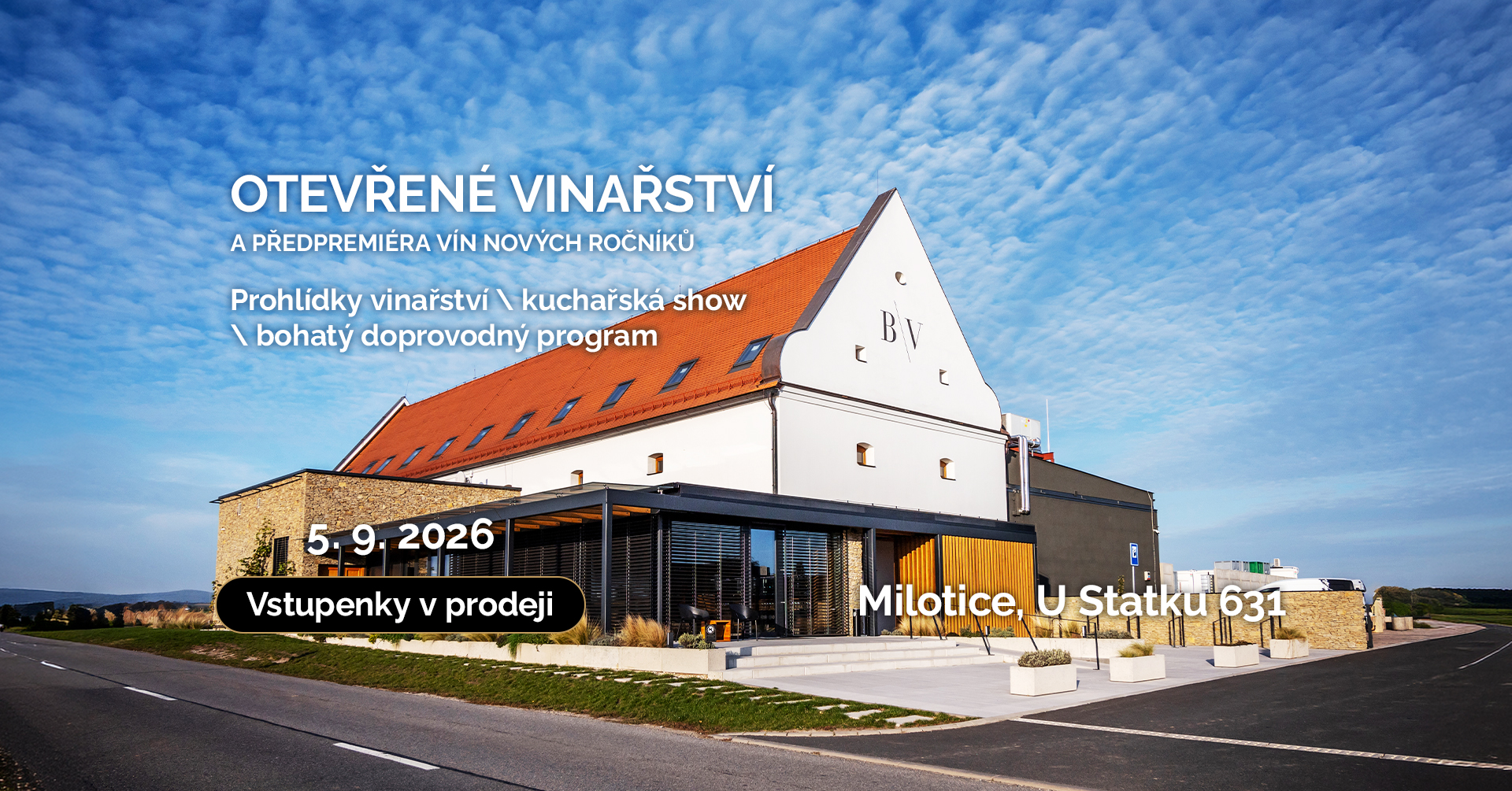 Otevřené vinařství a předpremiéra vín nových ročníků 5.9.2026