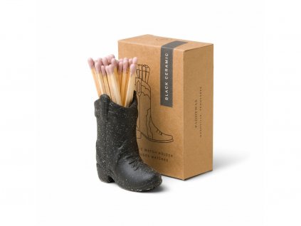 Paddywax Nasville Cowboy zápalky 25 ks, černé