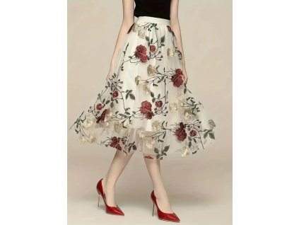 Sukně červený květ