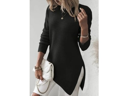 Svetr asymetrický černý 2