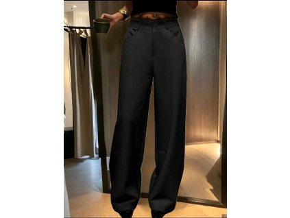 Kalhoty černé široké krajka